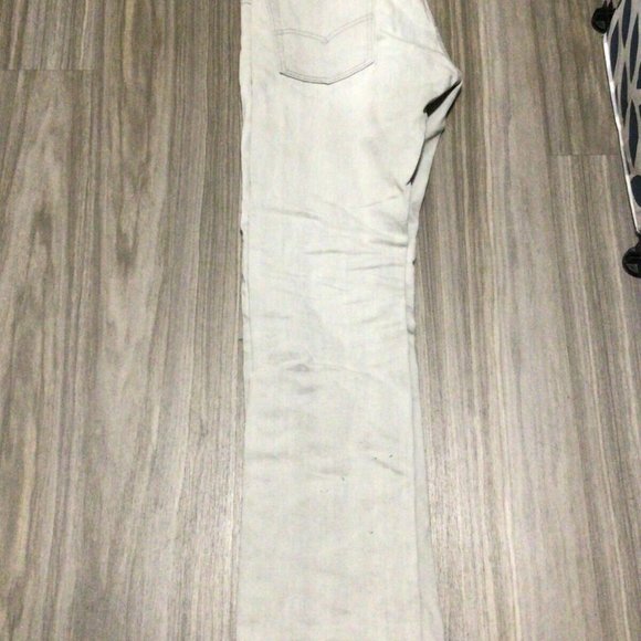 513 Levis JEANS MENS 30W 32L LIGHT GREY WASH SLIM STRAIT - Picture 6 of 9